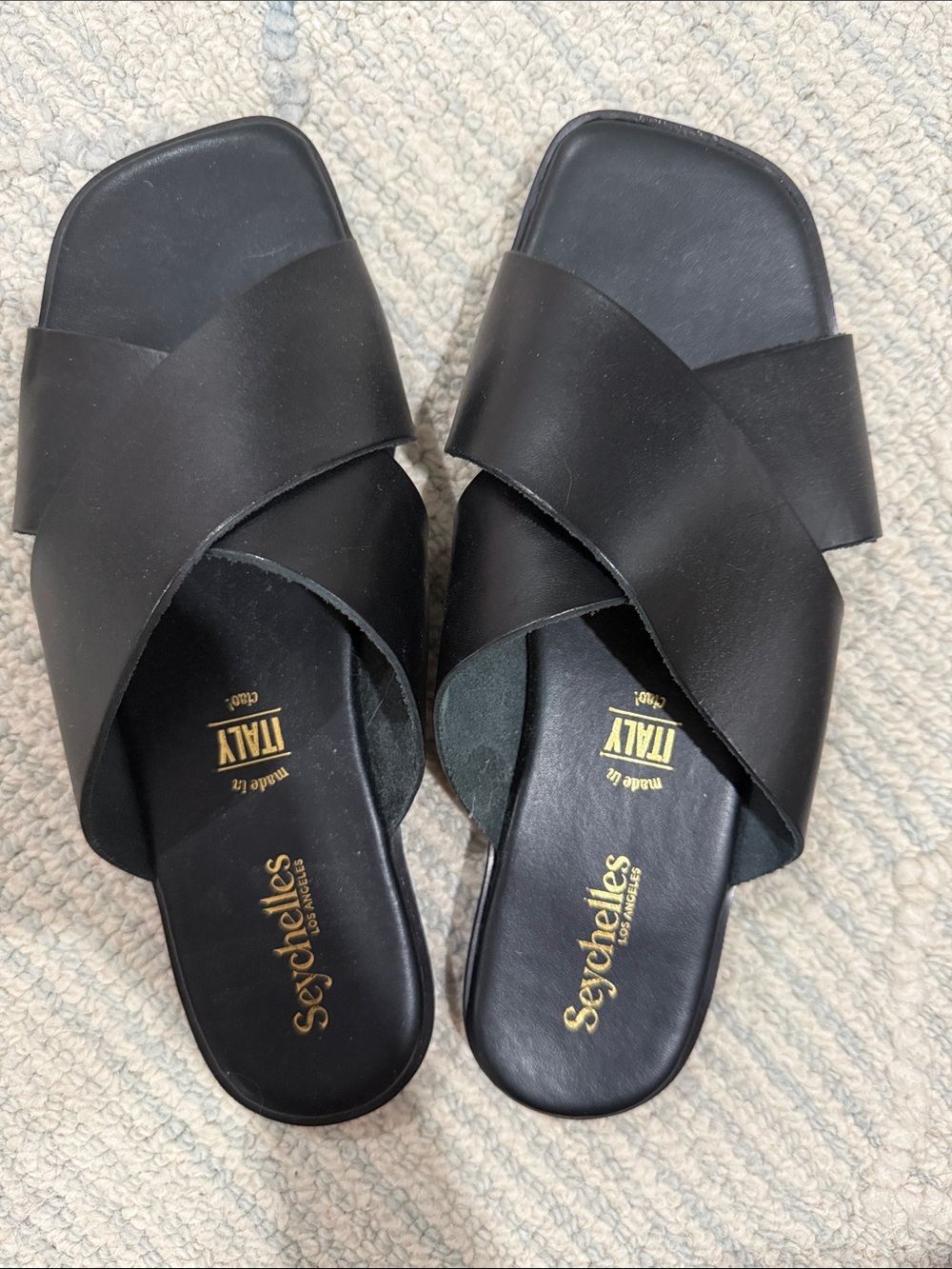 Seychelles Chai Black Slide Sandals Womens Size 8 Never Worn